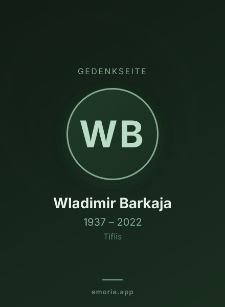 Gedenkportrait von Wladimir Barkaja