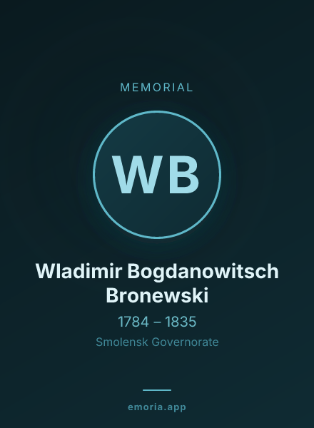Memorial portrait of Wladimir Bogdanowitsch Bronewski