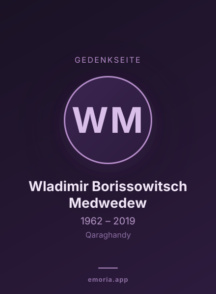 Gedenkportrait von Wladimir Borissowitsch Medwedew