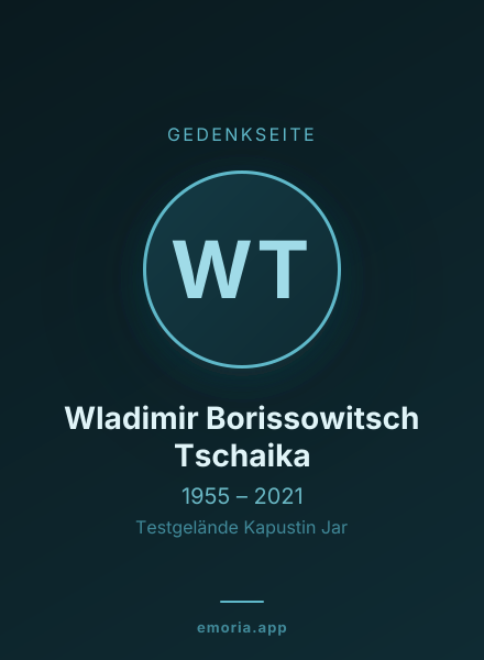 Gedenkportrait von Wladimir Borissowitsch Tschaika