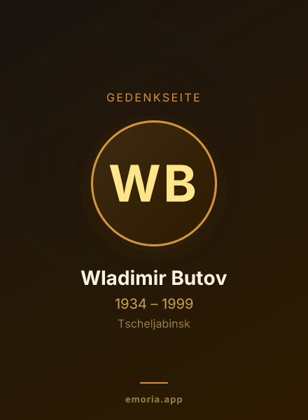 Gedenkportrait von Wladimir Butov