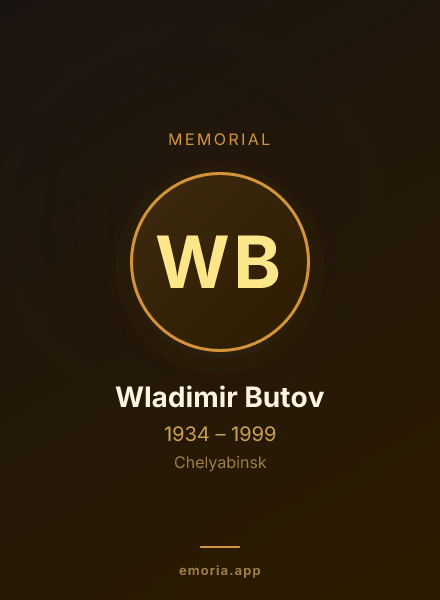 Memorial portrait of Wladimir Butov