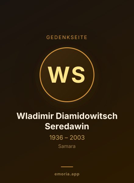 Gedenkportrait von Wladimir Diamidowitsch Seredawin