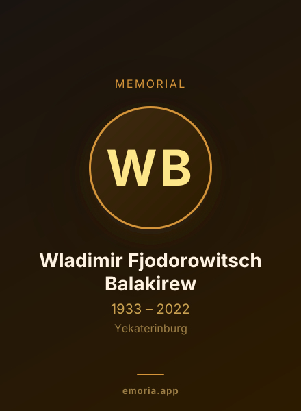 Memorial portrait of Wladimir Fjodorowitsch Balakirew