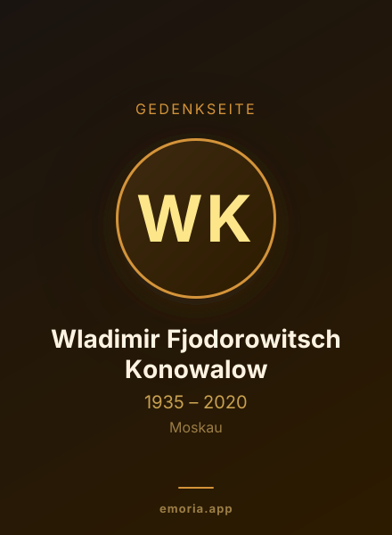 Gedenkportrait von Wladimir Fjodorowitsch Konowalow