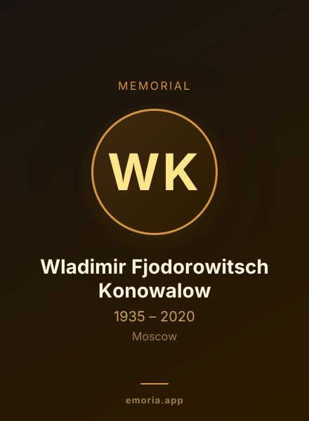 Memorial portrait of Wladimir Fjodorowitsch Konowalow
