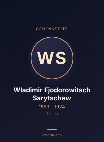 Gedenkportrait von Wladimir Fjodorowitsch Sarytschew