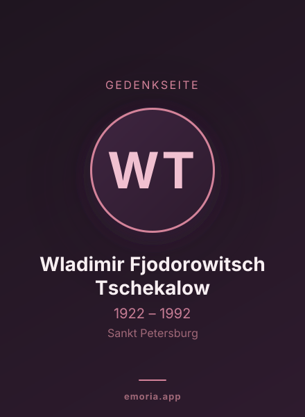 Gedenkportrait von Wladimir Fjodorowitsch Tschekalow