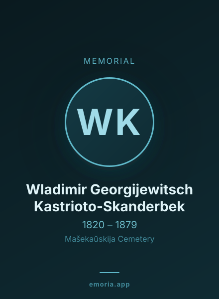 Memorial portrait of Wladimir Georgijewitsch Kastrioto-Skanderbek