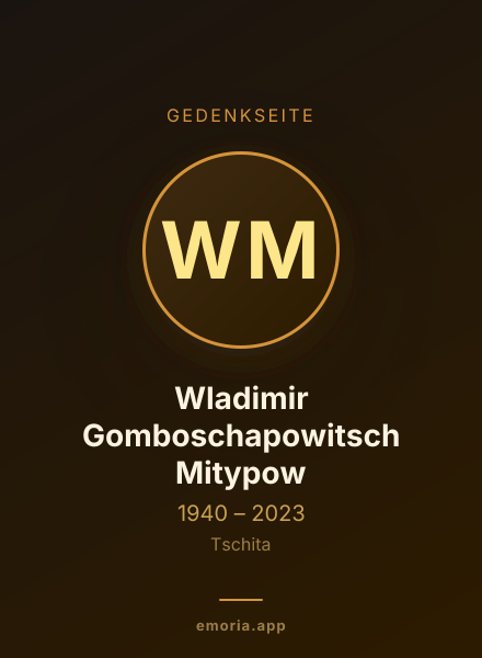 Gedenkportrait von Wladimir Gomboschapowitsch Mitypow