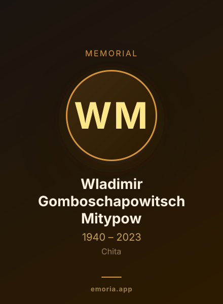 Memorial portrait of Wladimir Gomboschapowitsch Mitypow