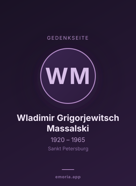 Gedenkportrait von Wladimir Grigorjewitsch Massalski