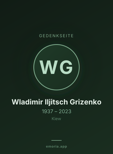 Gedenkportrait von Wladimir Iljitsch Grizenko