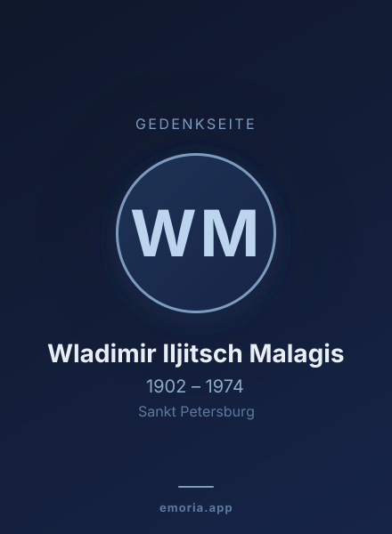 Gedenkportrait von Wladimir Iljitsch Malagis