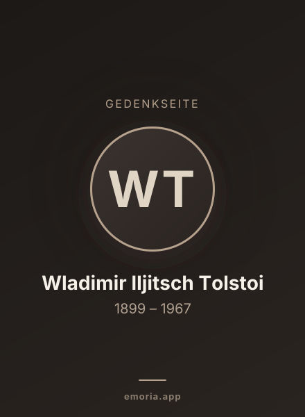 Gedenkportrait von Wladimir Iljitsch Tolstoi
