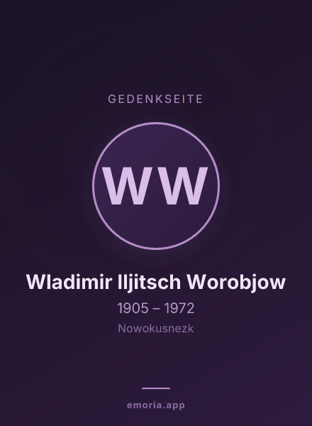 Gedenkportrait von Wladimir Iljitsch Worobjow