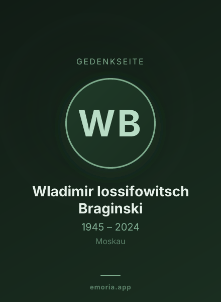 Gedenkportrait von Wladimir Iossifowitsch Braginski
