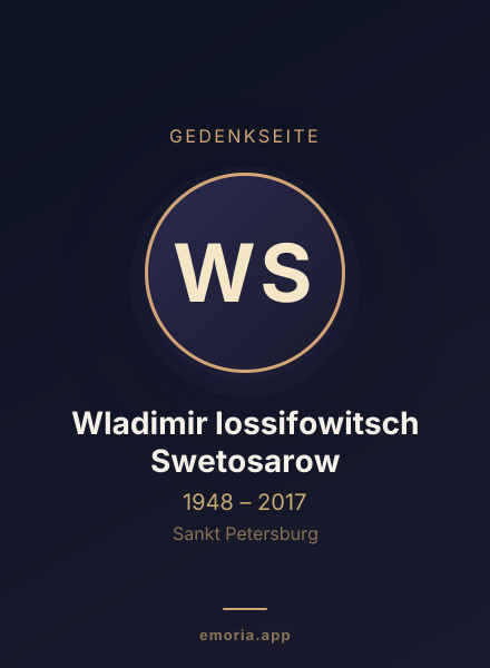 Gedenkportrait von Wladimir Iossifowitsch Swetosarow