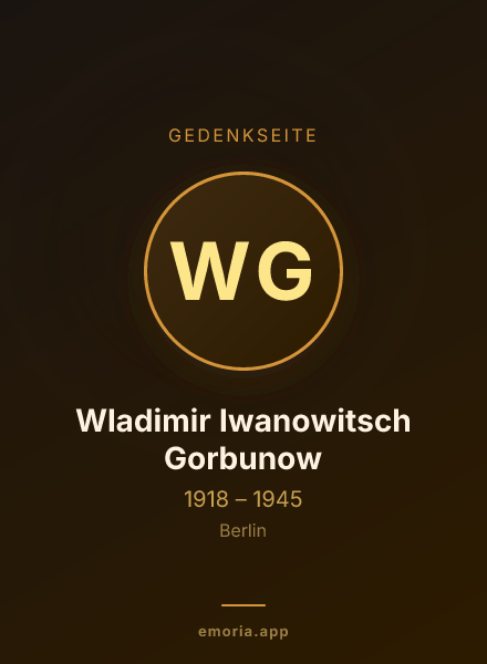 Gedenkportrait von Wladimir Iwanowitsch Gorbunow