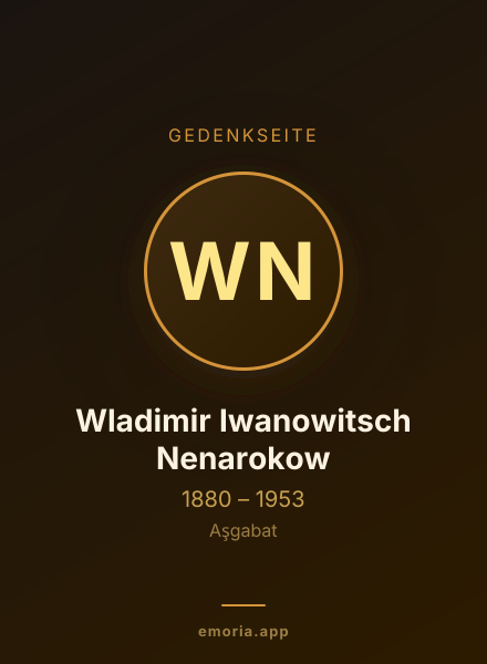 Gedenkportrait von Wladimir Iwanowitsch Nenarokow