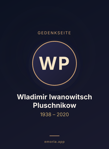 Gedenkportrait von Wladimir Iwanowitsch Pluschnikow