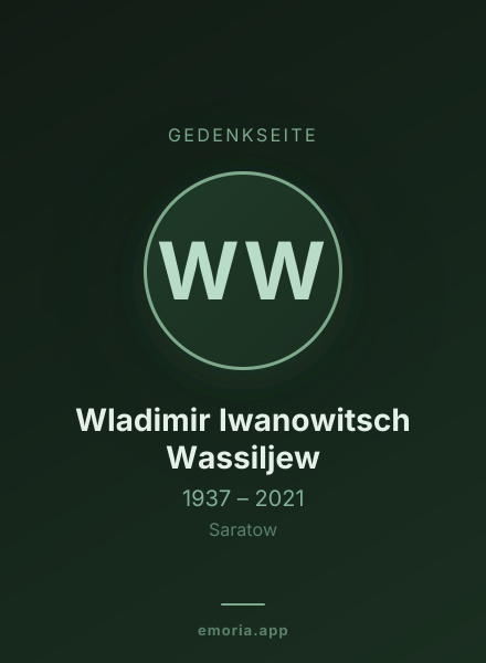 Gedenkportrait von Wladimir Iwanowitsch Wassiljew