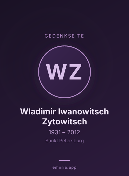 Gedenkportrait von Wladimir Iwanowitsch Zytowitsch