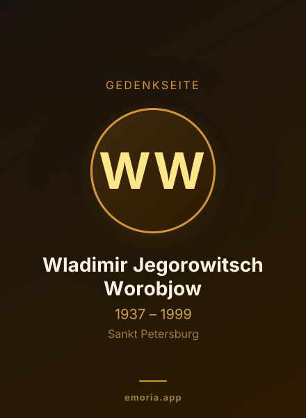Gedenkportrait von Wladimir Jegorowitsch Worobjow