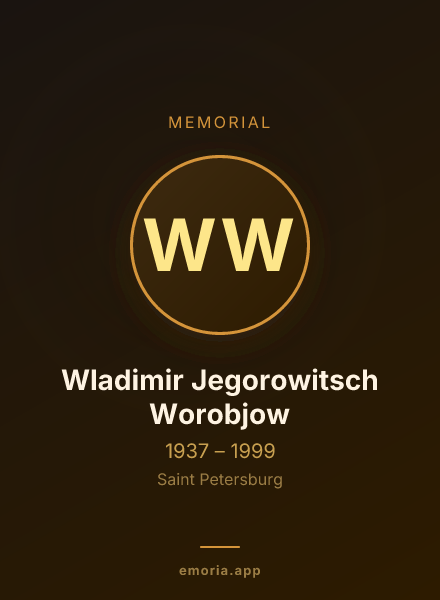 Memorial portrait of Wladimir Jegorowitsch Worobjow