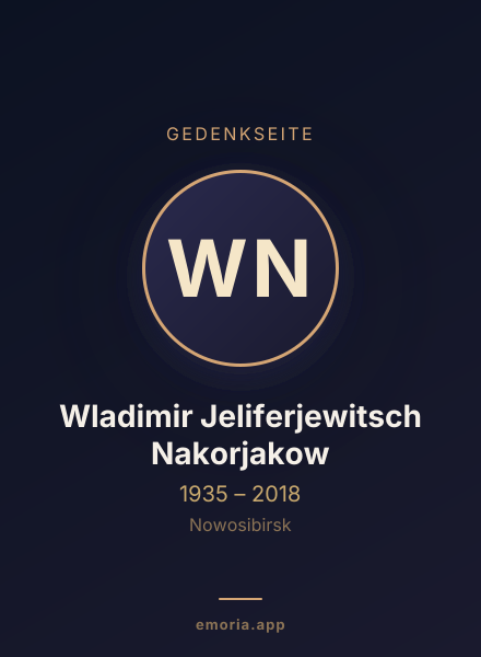 Gedenkportrait von Wladimir Jeliferjewitsch Nakorjakow