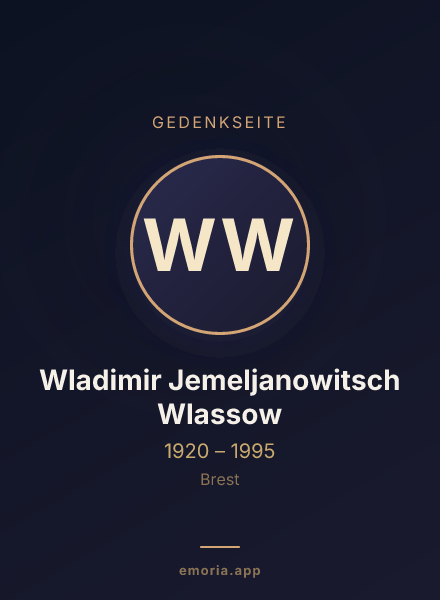 Gedenkportrait von Wladimir Jemeljanowitsch Wlassow