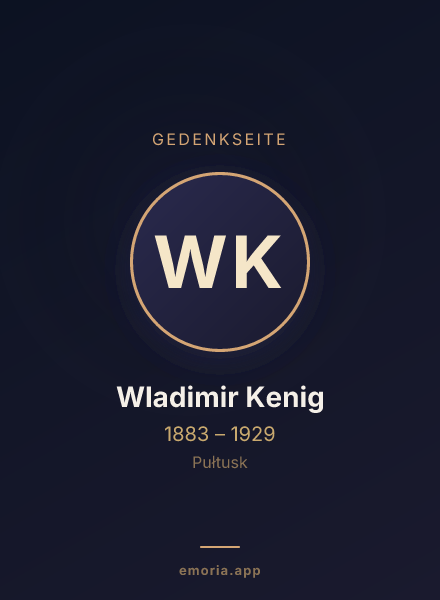 Gedenkportrait von Wladimir Kenig