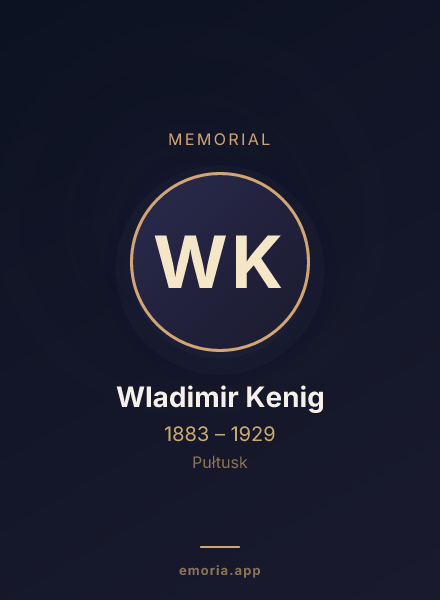 Memorial portrait of Wladimir Kenig