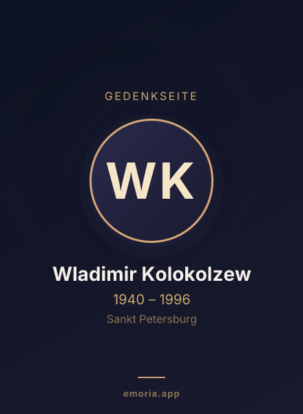 Gedenkportrait von Wladimir Kolokolzew
