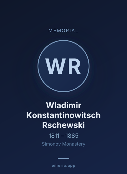 Memorial portrait of Wladimir Konstantinowitsch Rschewski