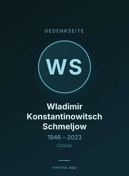 Gedenkportrait von Wladimir Konstantinowitsch Schmeljow