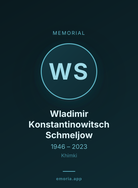 Memorial portrait of Wladimir Konstantinowitsch Schmeljow