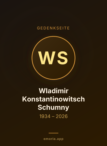 Gedenkportrait von Wladimir Konstantinowitsch Schumny