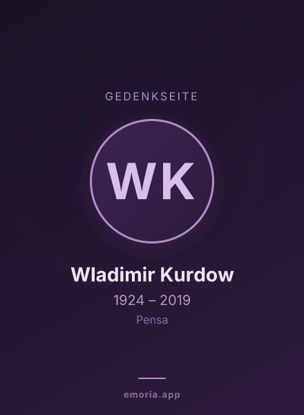 Gedenkportrait von Wladimir Kurdow