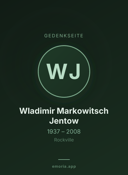 Gedenkportrait von Wladimir Markowitsch Jentow
