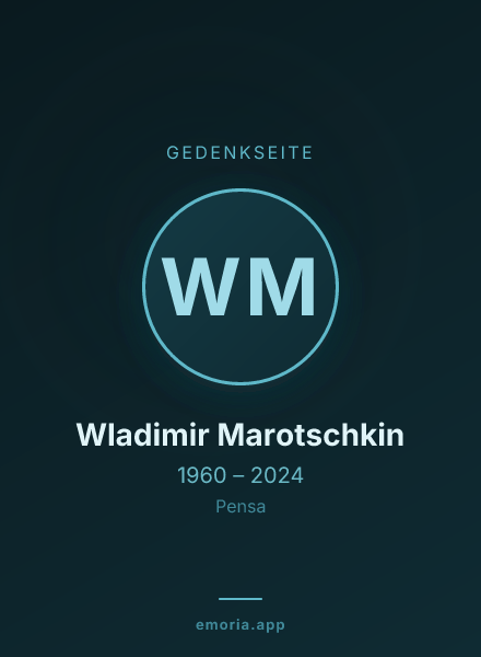 Gedenkportrait von Wladimir Marotschkin