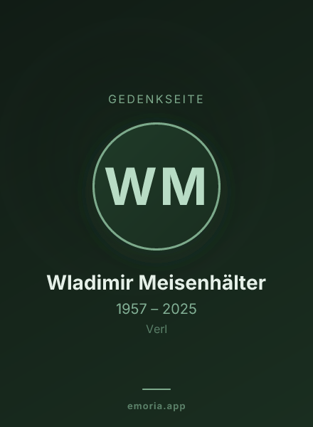 Gedenkportrait von Wladimir Meisenhälter