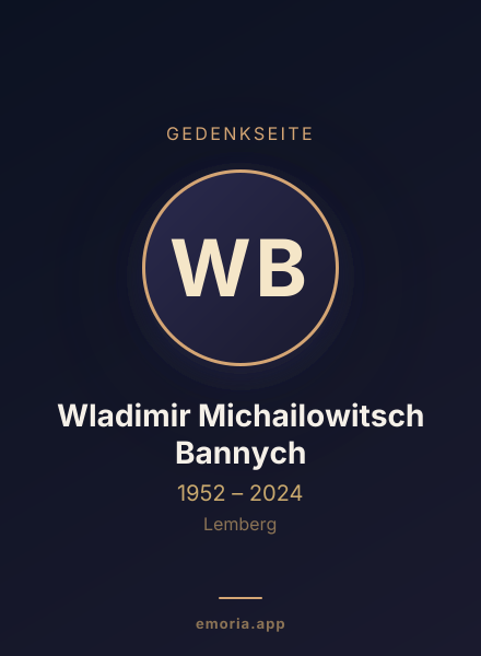 Gedenkportrait von Wladimir Michailowitsch Bannych
