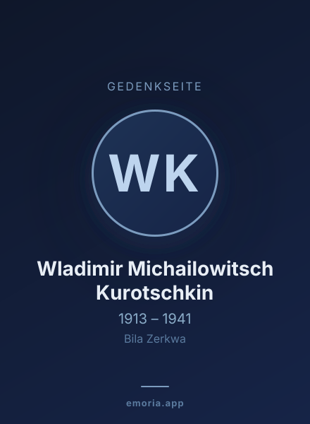 Gedenkportrait von Wladimir Michailowitsch Kurotschkin