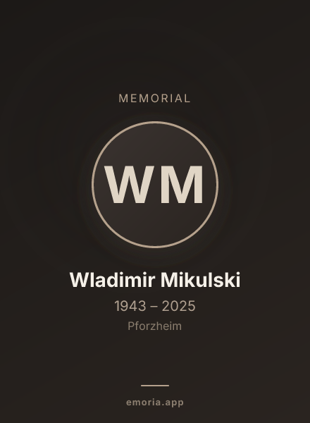 Memorial portrait of Wladimir Mikulski