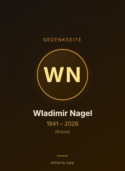 Gedenkportrait von Wladimir Nagel