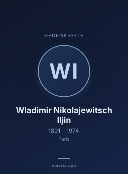 Gedenkportrait von Wladimir Nikolajewitsch Iljin