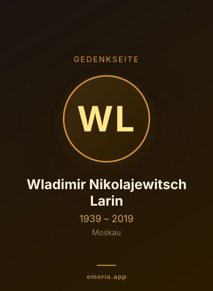 Gedenkportrait von Wladimir Nikolajewitsch Larin