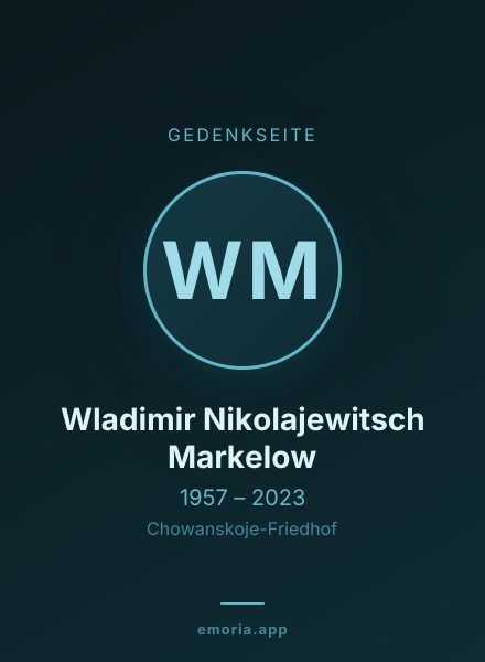 Gedenkportrait von Wladimir Nikolajewitsch Markelow