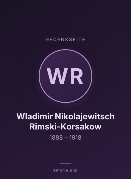 Gedenkportrait von Wladimir Nikolajewitsch Rimski-Korsakow